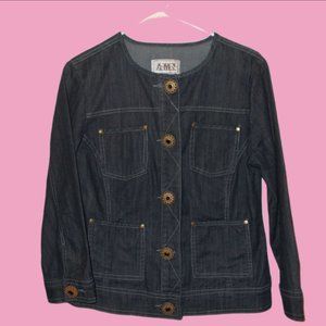 AMX size medium denim jacket with vintage buttons